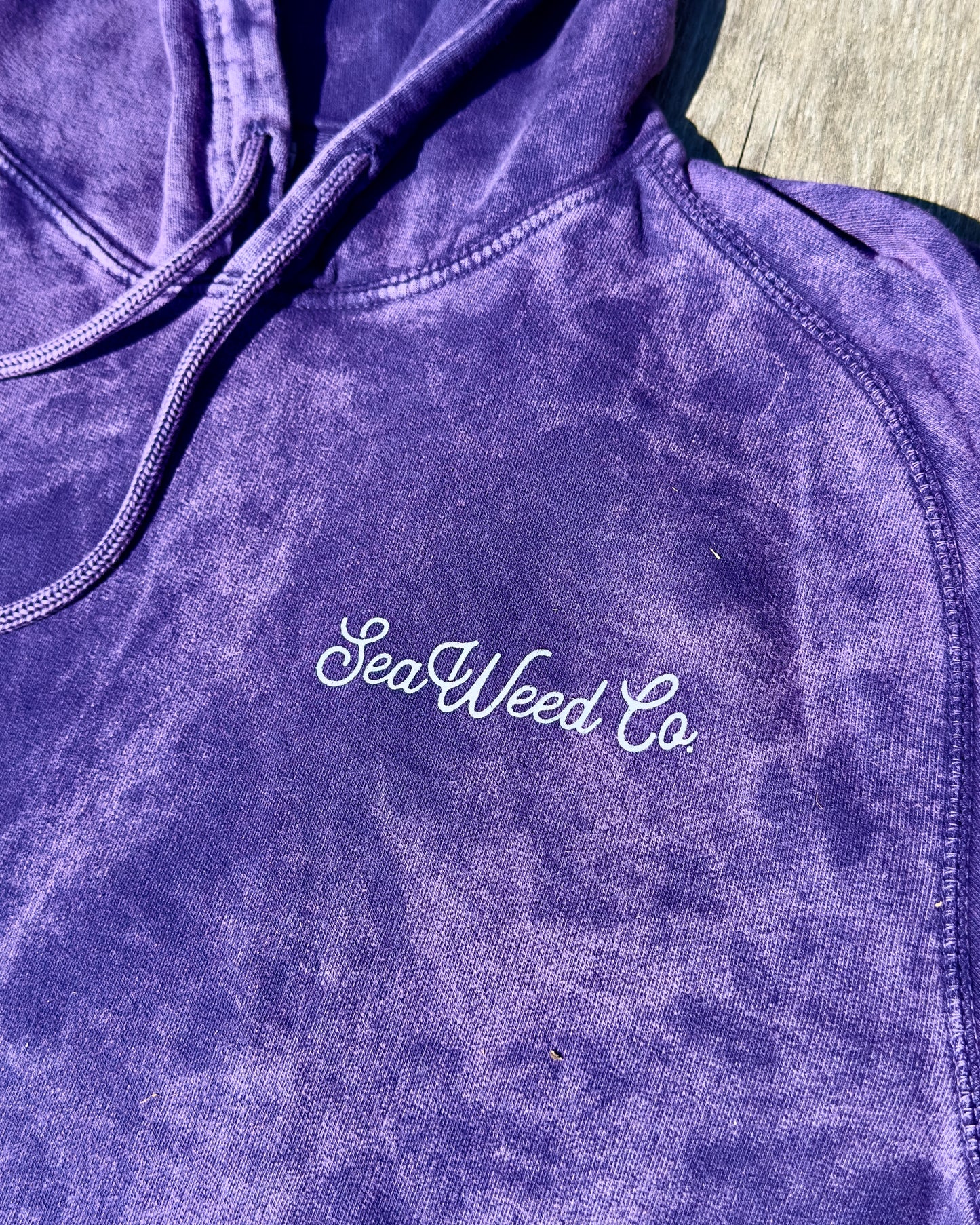 Mermaid Circle Hoodie - Acid Wash Purple