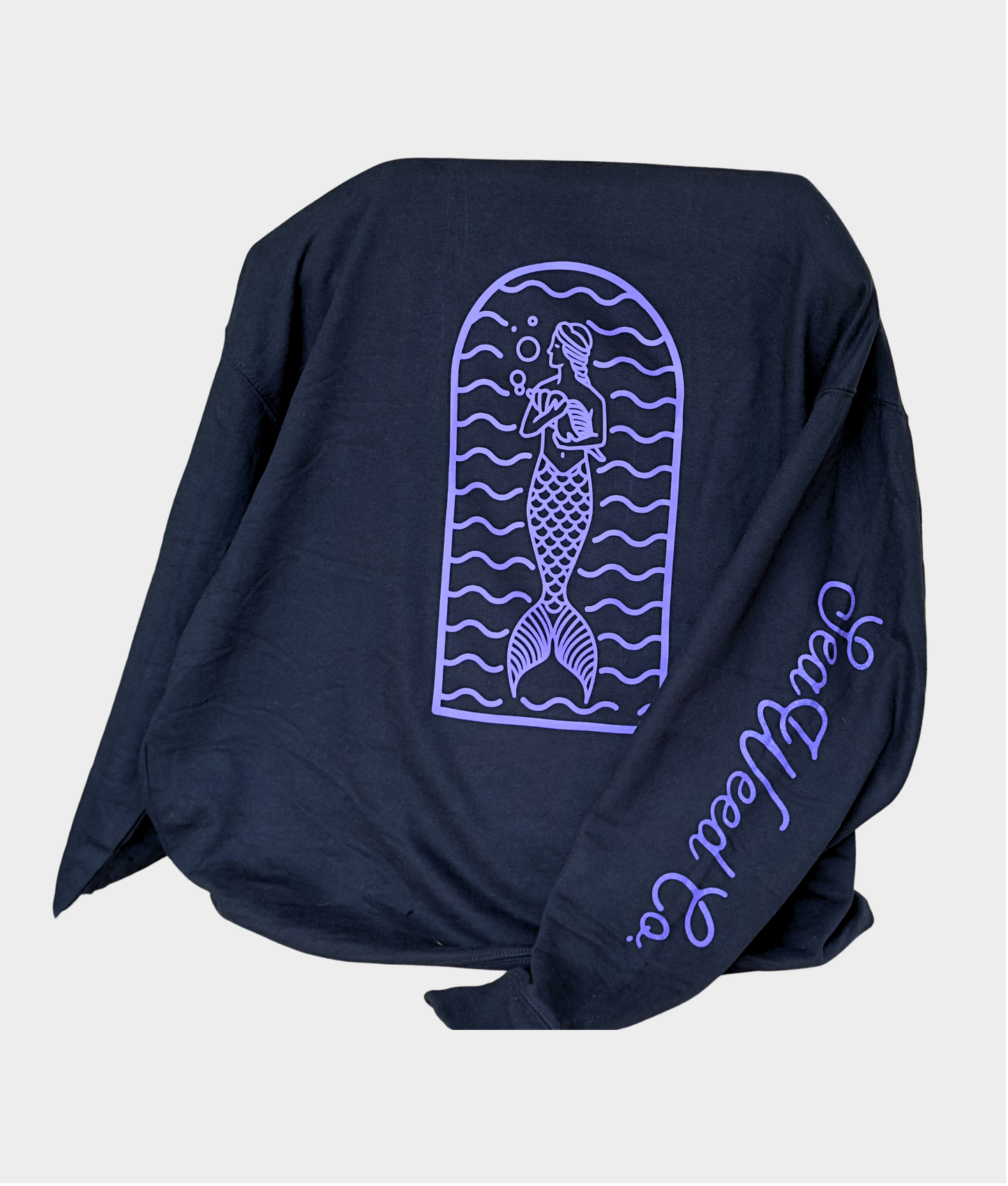 Mermaid Arch Hoodie - Black & Purple