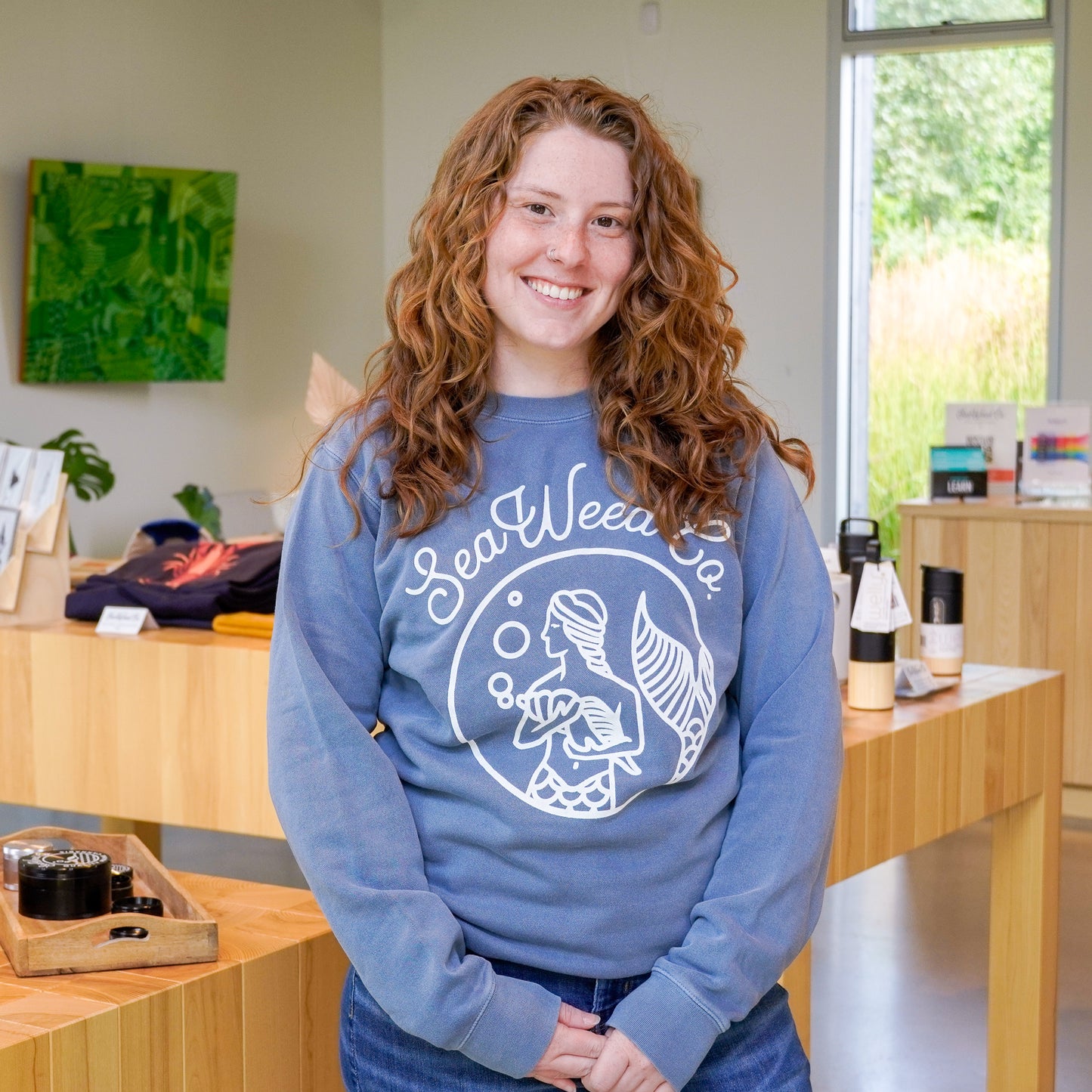 Mermaid Circle Crewneck - Slate