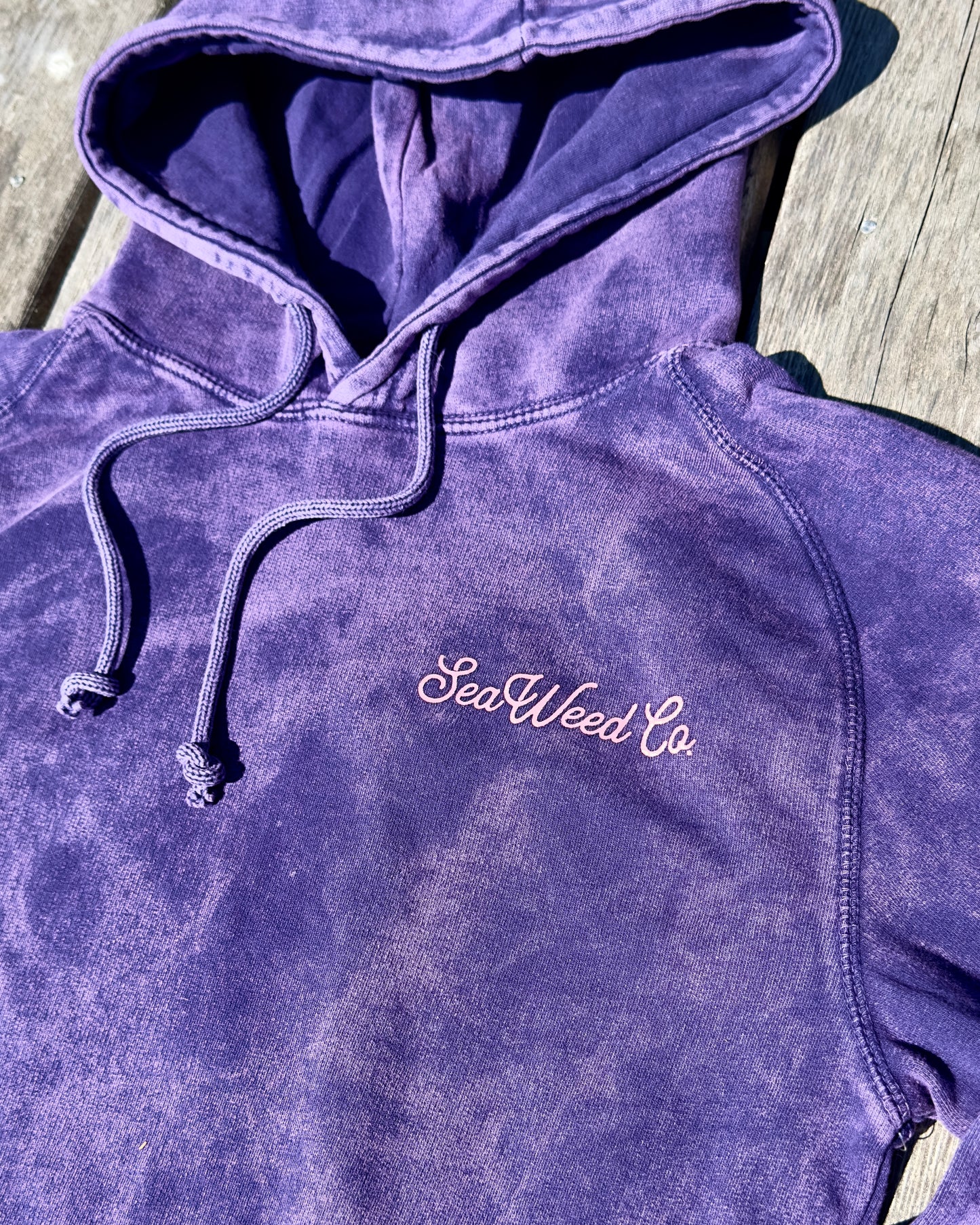 Mermaid Circle Hoodie - Acid Wash Purple