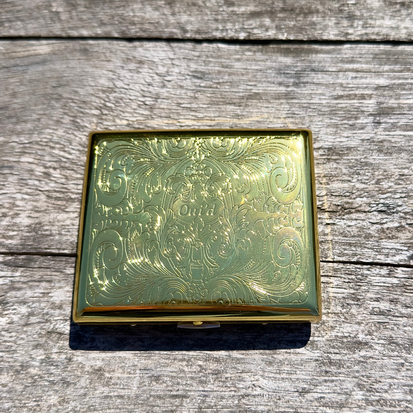 Gold Filigree Clamshell Treasure Case