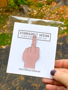 Stone Donut - Middle Finger Sticker
